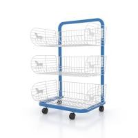 ราคา Kefva ชั้นตะกร้ามินิมาร์ท 3-5 ชั้น หน้าเดียว มีล้อ กว้าง 58 cm รุ่น Pony แบบโครง เชลฟ์วางขายของชำ วางขนม สินค้าเบ็ดเตล็ด สีน้ำเงิน 5 ชั้น (12362173)