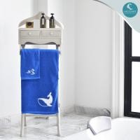 ราคา LOFTYSOFT ผ้าเช็ดตัว ผ้าขนหนูเช็ดตัว ผ้าเช็ดตัวโรงแรม Organic Cotton100% นำเข้าจาก USA ผ้าเช็ดผม(35x75cm) Sea Life - Blue (12395838)