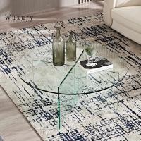 ราคา Wuxury Furniture โต๊ะกลางโซฟากระจก tempered glass โต๊ะกาแฟ โต๊ะกลม ส่งฟรี ใส (12377339)