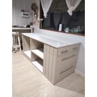 ราคา 99HomeStore ไอส์แลนด์ครัว (มีช่องวางเตาอบ )ทอปหินสังเคราะห์ ก80*ย180*ส90 Normal (12431865)