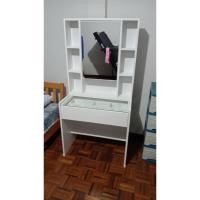 ราคา Hawa 90 Furnitureโต๊ะเครื่องแป้ง สไตล์เกาหลี รุ่น 160 สีขาวขาธรรมดา (12467798)