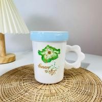 ราคา Dish.is.ceramics Flower mug แก้วมัค แก้วกาแฟ ลายดอกไม้ เนื้อเซรามิค เข้าเวฟได้ เขียว (12375322)
