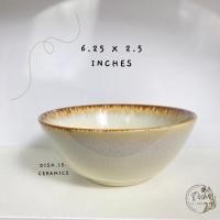 ราคา Dish.is.ceramics ชุดเซทจานชาม จาน ชาม แก้ว เนื้อเซรามิค สีขาว(โฮโลแกรม) ชาม6.25x2.5นิ้ว (12375627)