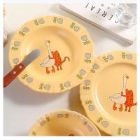ราคา Dish.is.ceramics ชุดเข้าเซท จาน ชาม เซรามิค me&you (best friend forever) ลายการ์ตูนเพื่อนรักน้องห่าน&น้องเสือ จานลึก (12375699)