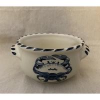 ราคา Dish.is.ceramics Blue Crab Collection เซ็ทจานชามเซรามิกส์ จานเพ้นท์มือ จานสวย ชามซุปมีหู 5” (12375813)