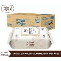 ราคา little you & me natural organic, premium embossing baby wipes (cap type, 10*80 sheet) ทิชชูเปียก (12385340)