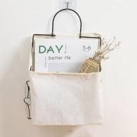 ราคา The Simple Home กระเป๋าผ้า กระเป๋าแขวนข้างเตียง ตู้ มินิมอล สไตล์ญี่ปุ่น พร้อมที่แขวน D6WW ขาว (12419080)
