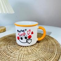 ราคา Dish.is.ceramics Smile mug แก้วลายยิ้ม แก้วกาแฟ เซรามิค มี 4ลาย ส้ม (12375225)