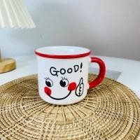 ราคา Dish.is.ceramics Smile mug แก้วลายยิ้ม แก้วกาแฟ เซรามิค มี 4ลาย แดงgood (12375227)