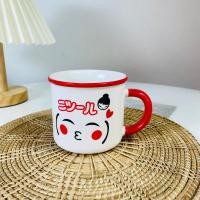 ราคา Dish.is.ceramics Smile mug แก้วลายยิ้ม แก้วกาแฟ เซรามิค มี 4ลาย แดงkiss (12375228)