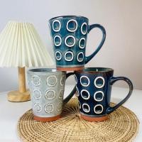 ราคา Dish.is.ceramics แก้วมัค แก้วกาแฟ สไตล์ญี่ปุ่น เซรามิค สีน้ำเงินและสีเทา น้ำเงิน (12375289)
