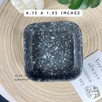 ราคา Dish.is.ceramics จานหินอ่อน ลายจุด ถ้วยไอติมคาเฟ่ เนื้อเซรามิค ขนาด 4.75x1.25นิ้ว หินอ่อนดำ (12375494)