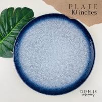ราคา Dish.is.ceramics Blue marble set ชุดเข้าเซ็ท จานชามสีน้ำเงินลายหินอ่อนจุด จานญี่ปุ่น ชามญี่ปุ่น จานกลมแบน 10” (12375619)