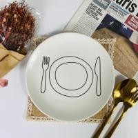 ราคา Dish.is.ceramics Alphabet collection จานมินิมอล จานตัวอักษร สีดำภาษาฝรั่งเศส สไตล์คาเฟ่ ขนาด8นิ้ว ช้อนส้อม (12375776)