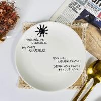 ราคา Dish.is.ceramics Alphabet collection จานมินิมอล จานตัวอักษร สีดำภาษาฝรั่งเศส สไตล์คาเฟ่ ขนาด8นิ้ว my sunshineดำ (12375784)