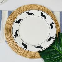 ราคา Dish.is.ceramics (มีกล่องให้) Guten appetit collection จานใส่เค้ก ลายการ์ตูน ใส่ของว่าง จานแบ่ง มีให้เลือก 2ขนาด จานแมวดำ8นิ้ว (12375957)