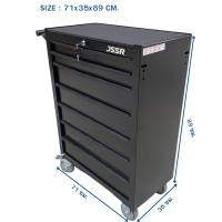 ราคา lucky day plus ตู้เครื่องมือ 7 ลิ้นชัก มีกุญแจล็อค 34x71x89 ซม. สีดำ รุ่นล้อใหญ่ 4 นิ้ว(เสียงเงียบ) (12412707)