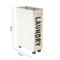 ราคา The Simple Home ตะกร้าผ้า พับได้ มีขาตั้งเหล็ก มีล้อ ใส่เสื้อผ้า ของอเนกประสงค์ Sเล็ก ครีม (12419061)