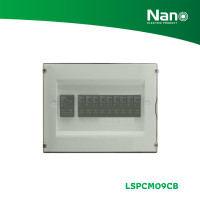 ราคา NANO ตู้คอนซูมเมอร์ยูนิต (LS Series-Plug on) MCB + ลูกย่อย 9 ลูก (1 ชิ้น/กล่อง) รุ่น LSPCM09-B MCB 50A ฝาสีดำใส LSPCM09CB (12419205)