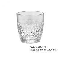 ราคา Baan Jarn แก้วน้ำใส มินิมอล สไตล์วินเทจ ตกไม่แตก 300 ml. เหมือนแก้วจริง โพลีคาร์บอเนต poly glass YD0175 (12427022)