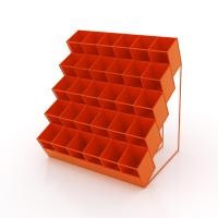 ราคา Kefva ชั้นวางปากกา 5 ชั้น 30 ช่อง ชั้นเหล็กหนา ขนาด 30x40x42cm ชั้นวางน้ำหอม ครีมซอง ชั้นโชว์สินค้าตั้งโต๊ะเคาน์เตอร์ สีส้ม (12386265)