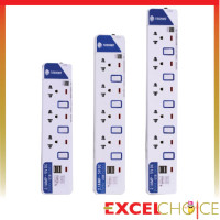 ราคา โตชิโน รางปลั๊กไฟโตชิโน Toshino ET+USB, มี Surge 3เมตร สีขาว,10A/2300W ET-913USB 3จุด +2USB (12379345)