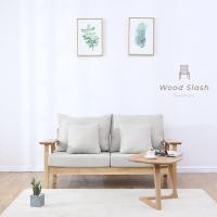 ราคา Wood Slash โซฟา รุ่น Yusu ไม้โอ๊ค เลือกสีเบาะได้ แบบ 2 ที่นั่ง (12381029)