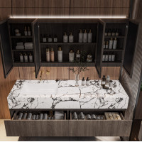 ราคา HIGH-TECH BED ตู้ใต้อ่างล้างหน้า ตู้อ่างล้างหน้า ตู้อ่างล้างมือ ชุดตู้อ่างล้างหน้า รุ่น CT-12 160 (12396738)