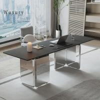 ราคา Wuxury Furniture โต๊ะทำงานสไตล์ Modern TOPหิน ขาสแตนเลส304 โต๊ะสำนักงาน โต๊ะคอมพิวเตอร์ ส่งฟรี รุ่นกว้าง 200 cm (12381764)