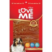 ราคา Suki SuperPet LOVEME ขนมสุนัข ทำจาก"สันในไก่" ยี่ห้อ LoveME(แบบซอง) ขนาด 270-300g. สันในแผ่นอบแห้ง270g. (12445439)