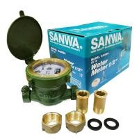 ราคา ช่างไทย มิเตอร์น้ำ sanwa ซันว่า 1/2 นิ้ว( 4หุน ) แบบทองเหลืองแท้ ซันวา (12442048)