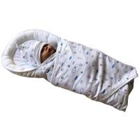 ราคา Palm&Pond ผ้าห่อตัวสำเร็จรูป เบาะอุ้มทารก 100% Cotton แถมหมวกเด็กอ่อน ปลาเล็ก (12418017)