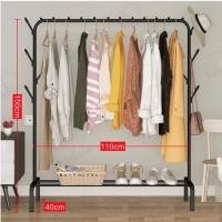 ราคา Homelove ราวตากผ้า ราวแขวนผ้า + ชั้นวางของ ชั้นวางรองเท้า + ตะขอแขวนเสื้อและแขวนหมวก ราวตัวU + หมวก - ดำ (12447561)