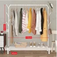 ราคา Homelove ราวตากผ้า ราวแขวนผ้า + ชั้นวางของ ชั้นวางรองเท้า + ตะขอแขวนเสื้อและแขวนหมวก ราวตัวU + หมวก - ขาว (12447558)