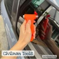 ราคา Civilman Tools ค้อนทุบกระจกนิรภัย พร้อมมีดตัดเข็มขัด safety hammer in car พร้อมส่ง รุ่นประหยัด (12424590)