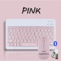 ราคา Smart Home เมาส์ไร้สาย คีย์บอร์ด bluetooth เมาส์ USB เมาส์ ถ่าน มีภาษาไทย สำหรับโน๊ตบุค และแท็บเล็ท mouse keybord M+K สีชมพู (ถ่าน) (12430141)