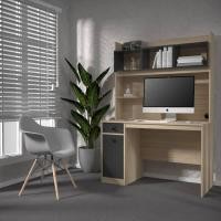 ราคา Inhome Furniture โต๊ะทำงาน/โต๊ะคอมฯ มีชั้นวางของในตัว W120xD55xH175 รุ่น T-1221 โซลิดโอ๊ค-ดำ (12460269)