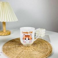 ราคา Dish.is.ceramics lovely cat mug แก้วแมว สุดน่ารัก แก้วกาแฟ เนื้อเซรามิค เข้าเวฟได้ แมวส้ม (12375198)