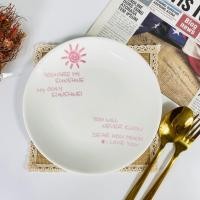 ราคา Dish.is.ceramics Alphabet collection จานมินิมอล จานตัวอักษร สีดำภาษาฝรั่งเศส สไตล์คาเฟ่ ขนาด8นิ้ว my sunshineชมพู (12375777)