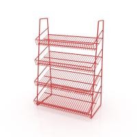 ราคา Kefva ชั้นตะแกรงวางสินค้า 3-4 ชั้น ชั้นวางบนเคาน์เตอร์ แบบขั้นบันได กว้าง 35-50 cm ชั้นวางน้ำหอม วางขนม ครีมซอง 17x50x38 (3 ชั้น) สีแดง (12385137)