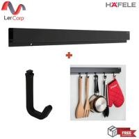 ราคา (hafele) รางแขวนอุปกรณ์ครัว (495.34.810) + ขอแขวน 5 ชิ้น (495.34.815) (12385389)