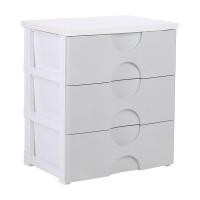 ราคา Home Decorative Item ตู้ลิ้นชัก 3 ชั้น+ท็อปไม้ สีครีม (12395253)