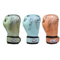 ราคา Double K Sport นวมพิมพ์ลาย FBT PRO หนังเทียม สีพิเศษ #43463 ลายมวยไทยฟ้า,8ออนซ์ (12422277)