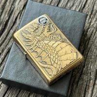 ราคา zippo ที่จุดไฟไหว้เจ้าพรีเมียม zippo ลายมังกร จุดติดชีวิตไม่สะดุด (12451137)