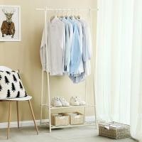 ราคา SiamChoice ราวแขวนเสื้อทรงสามเหลี่ยมพร้อมชั้นเก็บของ2ชั้นสำหรับรองเท้าและตะกร้า โครงเหล็ก ประหยัดพื้นที่ สีขาว (12469501)