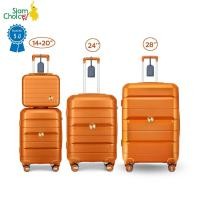 ราคา SiamChoice กระเป๋าเดินทางล้อลาก luggage bag suitcase กระเป๋าเดินทาง14 20 นิ้ว วัสดุPP ซิปYKK น้ำหนักเบา สีส้ม,24นิ้ว(ไม่รวม14นิ้ว) (12468945)