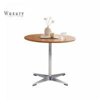 ราคา Wuxury Furniture โต๊ะทานข้าว โต๊ะกลม minimal style ส่งฟรี ไม้เชอรี่ รุ่นกว้าง 80 cm (12429581)