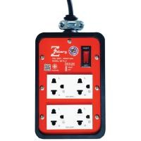 ราคา Zeberg บล๊อกยาง 4ช่อง 1 สวิตซ์ สีส้ม 3600 วัตต์ Beta01 Zeberg 10 เมตร (12451465)