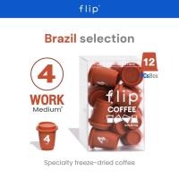 ราคา Flip Official Store No.4 Work กาแฟสำเร็จรูป พร้อมชง Specialty Instant Coffee Cold Brew กาแฟพิเศษ Brazil Selection Flip12 (12436226)