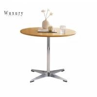 ราคา Wuxury Furniture โต๊ะทานข้าว โต๊ะกลม minimal style ส่งฟรี สีไม้ รุ่นกว้าง 80 cm (12429582)